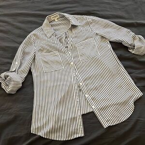 Express Black and White Blouse Size S